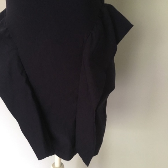 Yetts LA // Navy Ruffle Bodycon Open Back Dress L dr1 - Picture 3 of 8